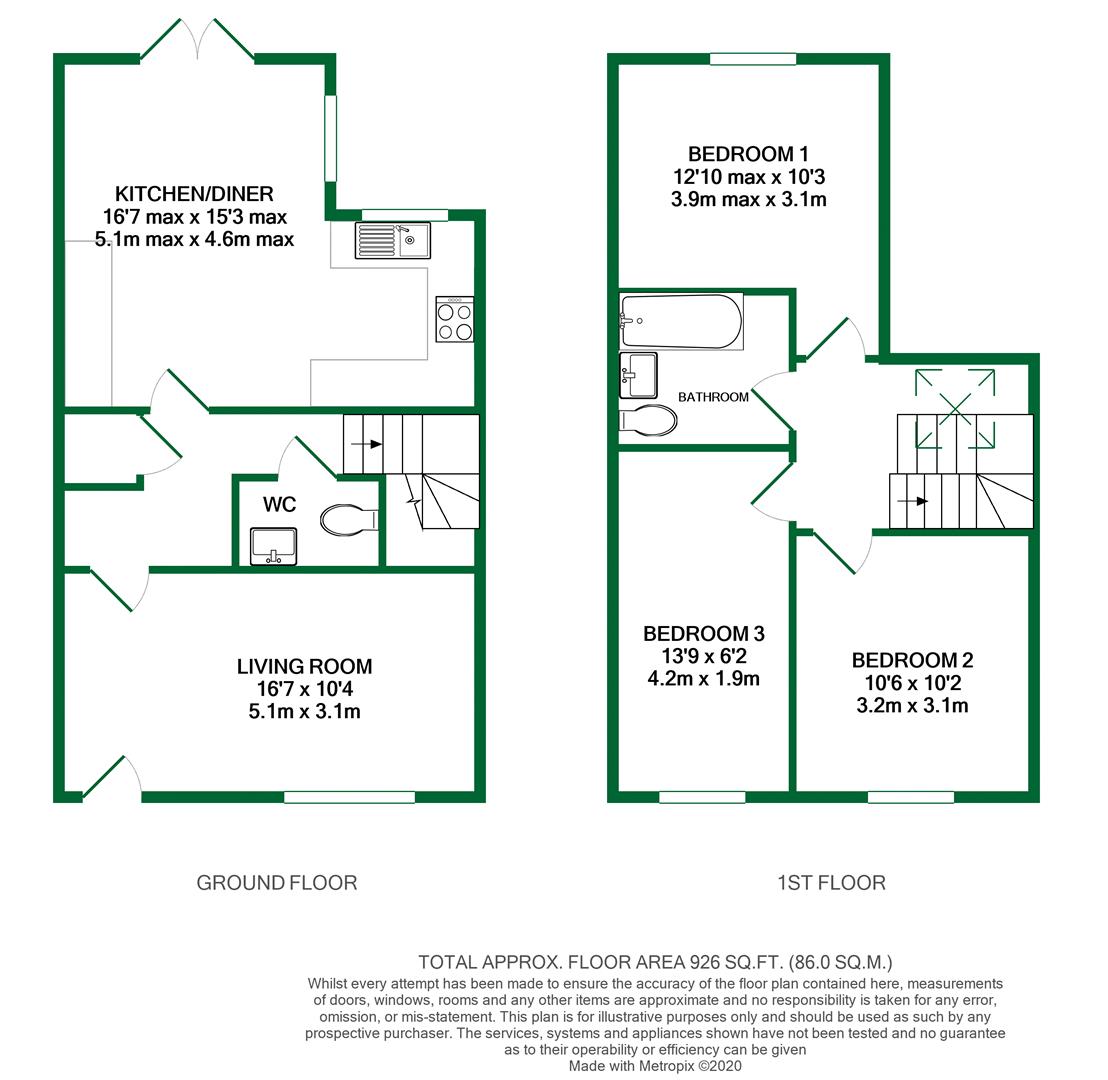 Floorplans For Old Bath Road, Charvil, Reading