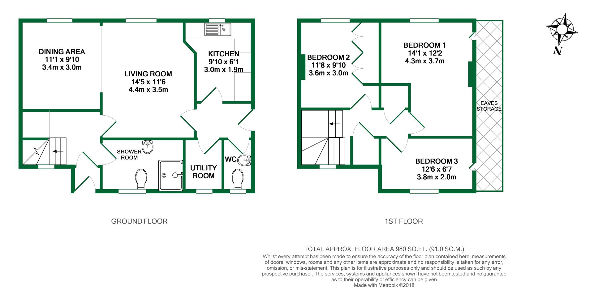 Floorplans For Headley Road, Woodley, Reading