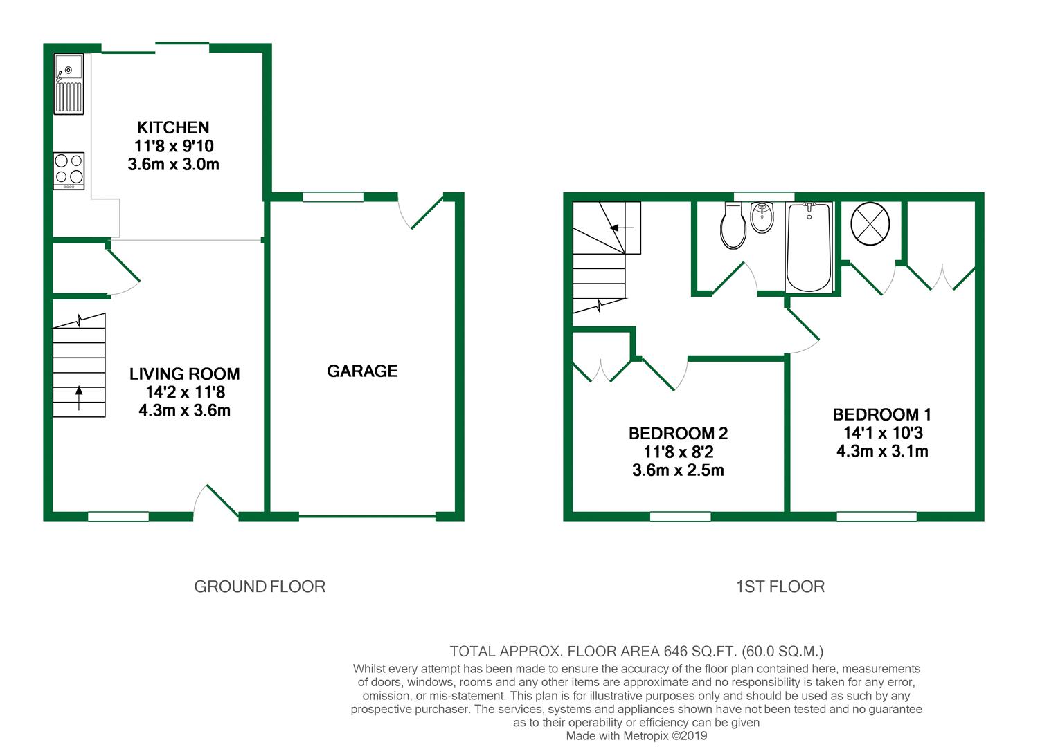 Floorplans For Chilcombe Way, Lower Earley, Reading