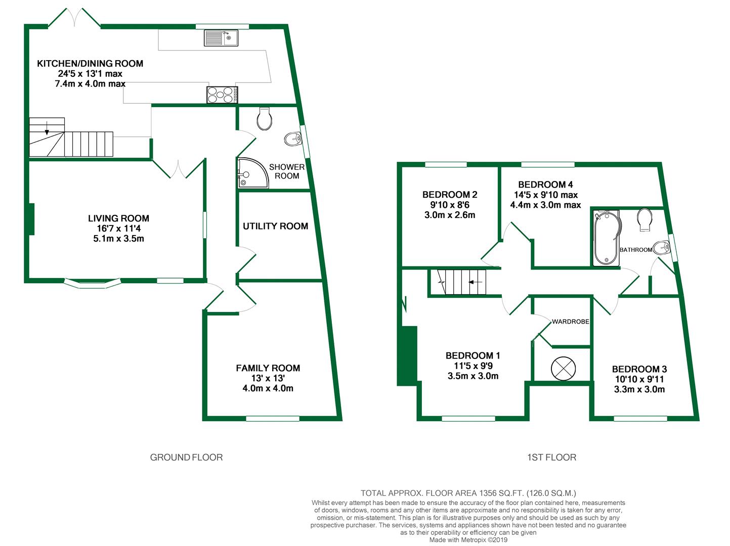 Floorplans For Colemans Moor Lane, Woodley, Reading