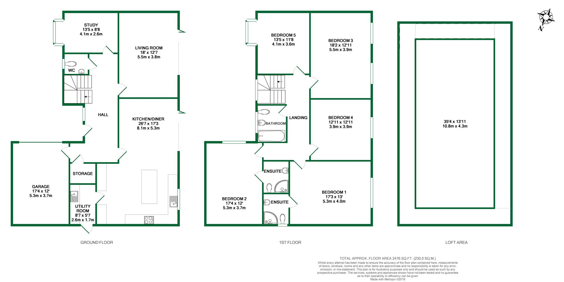 Floorplans For Park View Drive South, Charvil, Reading