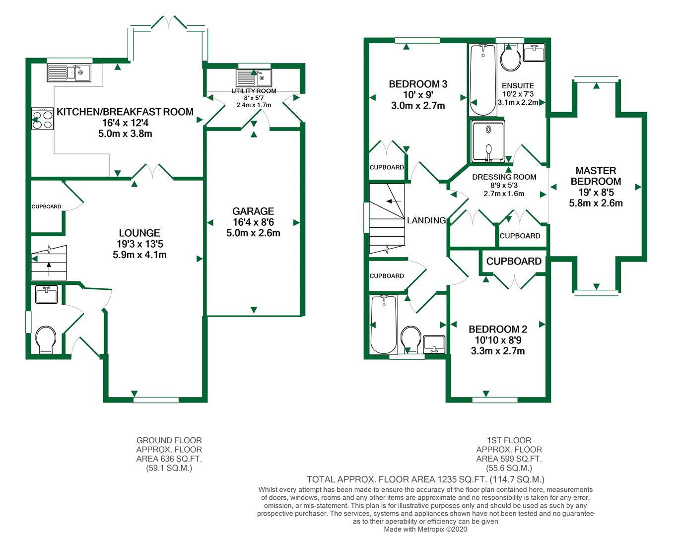 Floorplans For Pipistrelle Way, Charvil, Reading