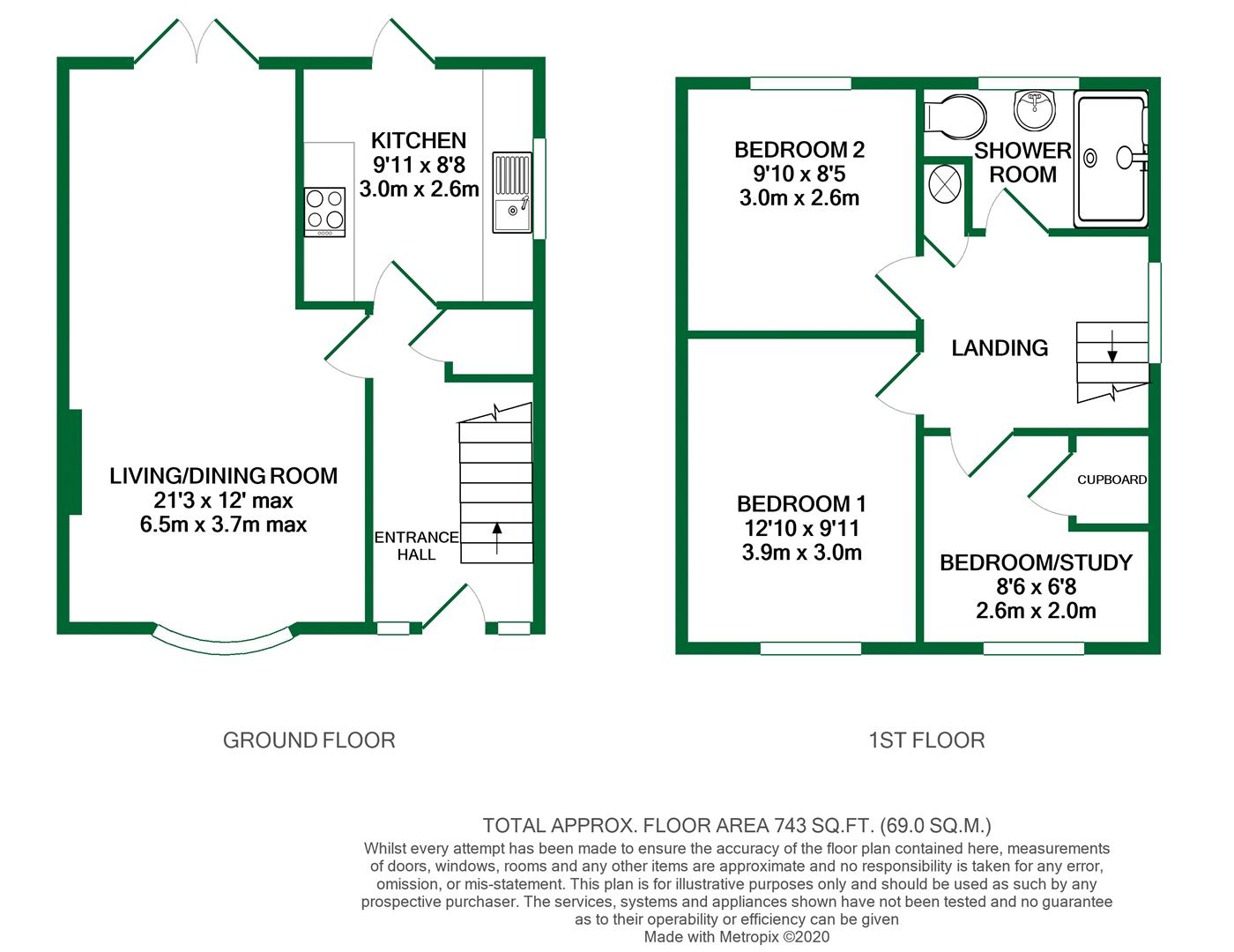 Floorplans For Fairwater Drive, Woodley, Reading