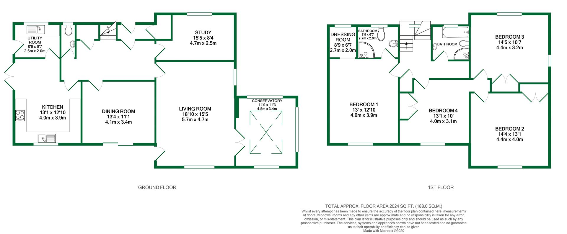 Floorplans For The Hawthorns, Charvil, Reading