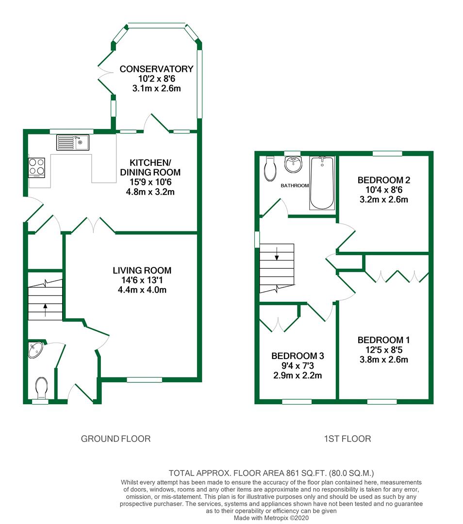 Floorplans For Nimrod Close, Woodley, Reading