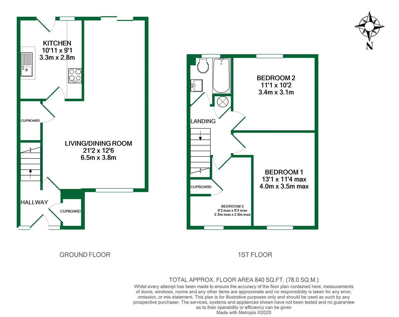 Floorplans For Fairwater road, Woodley, Reading