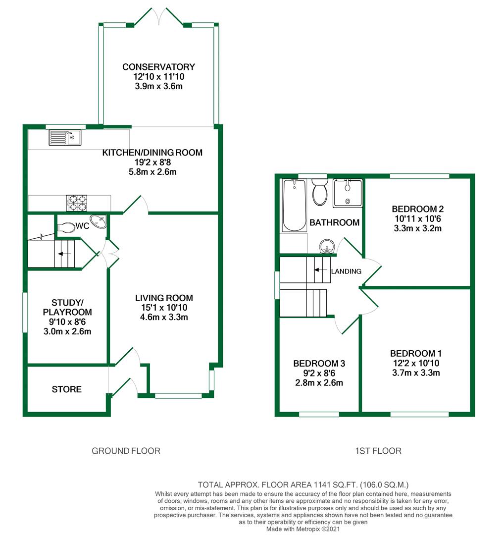 Floorplans For Mitchell Way, Woodley, Reading