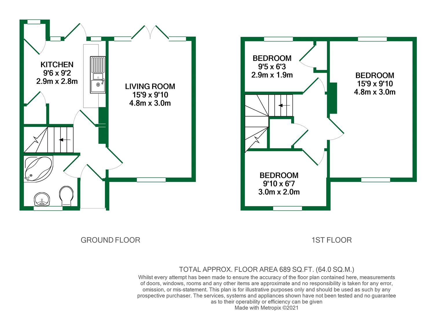 Floorplans For Shepherds Avenue, Earley, Reading