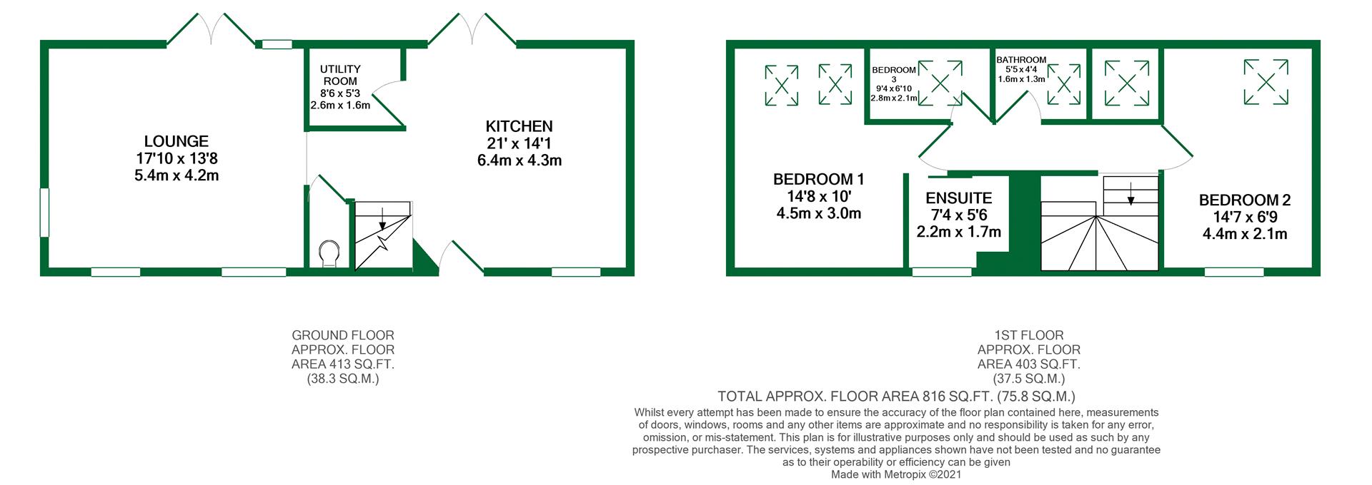 Floorplans For Bath Road, Knowl Hill, Reading