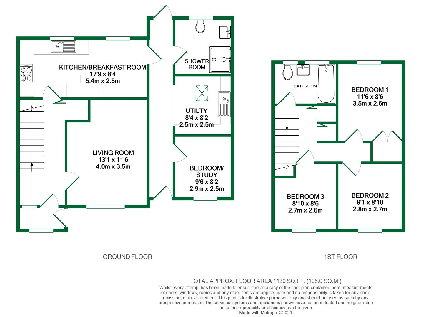 Floorplans For Middlefields, Ruscombe, Reading
