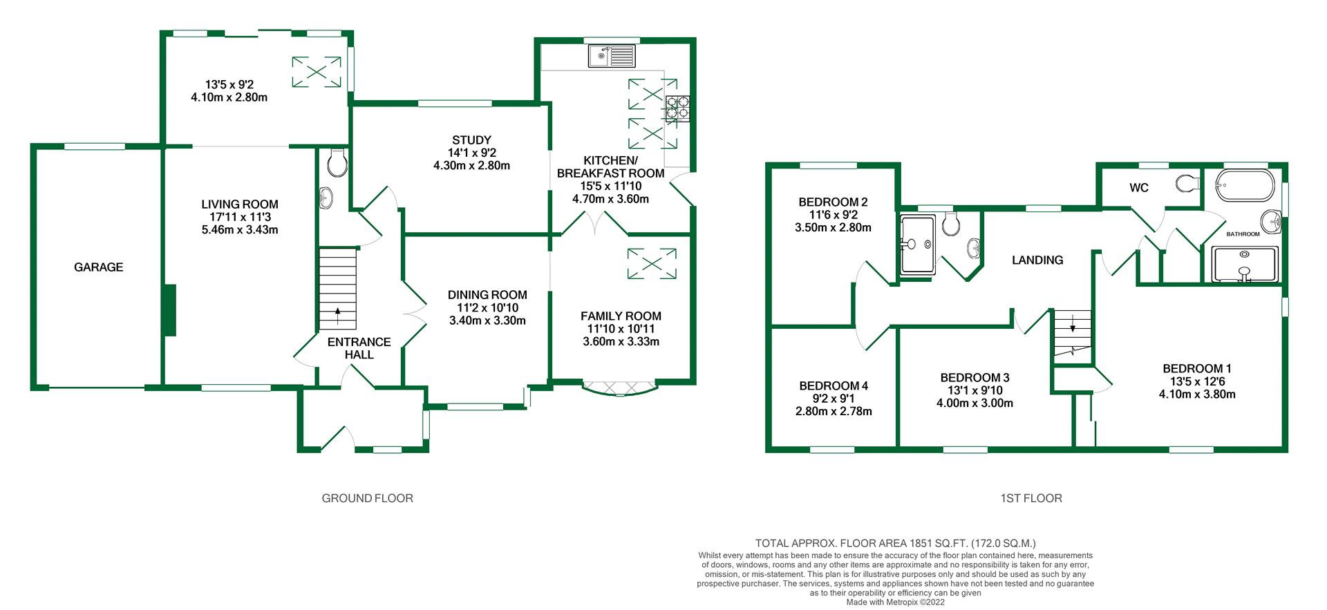 Floorplans For Charvil House Road, Charvil, Reading