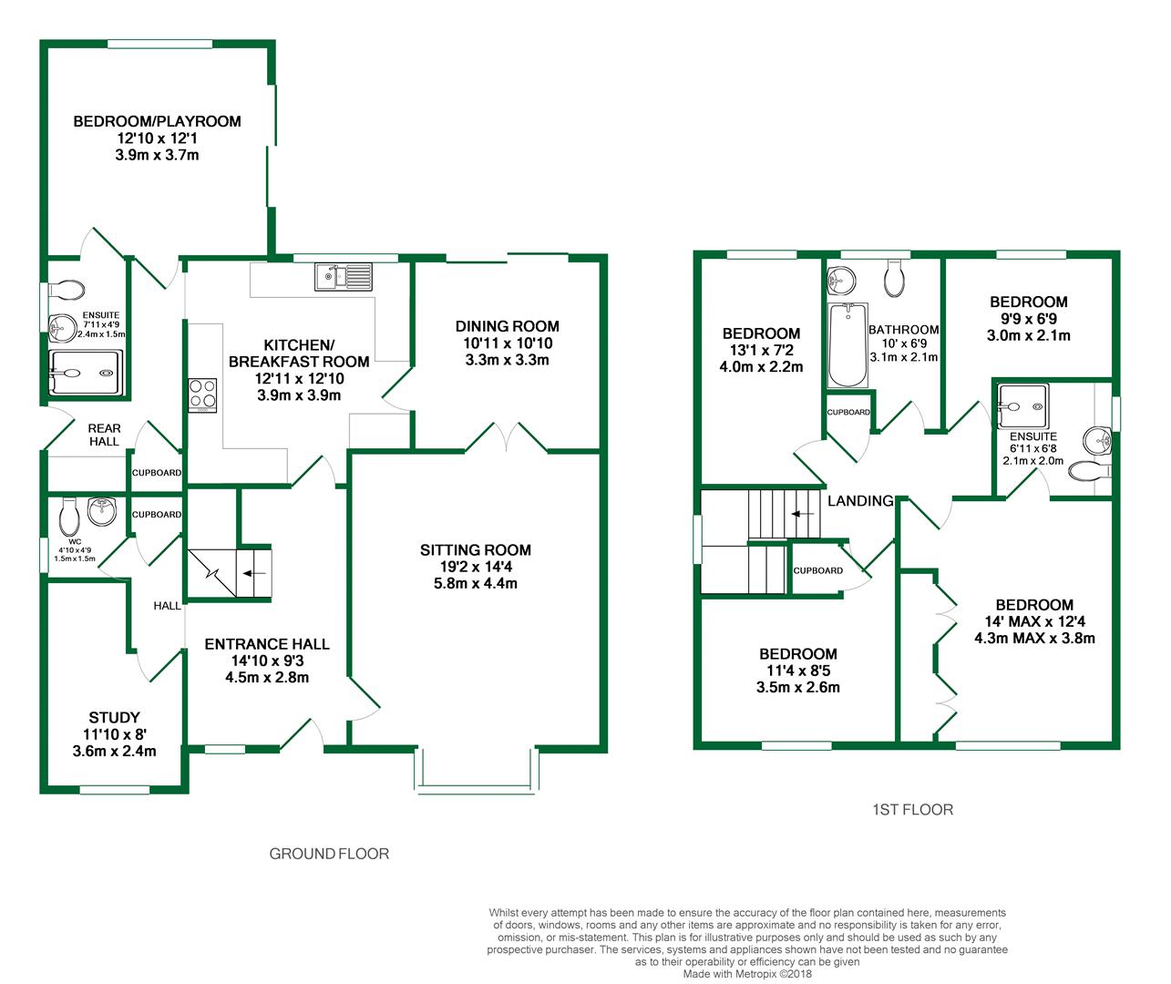 Floorplans For Vine House, Park Lane, Charvil, Reading