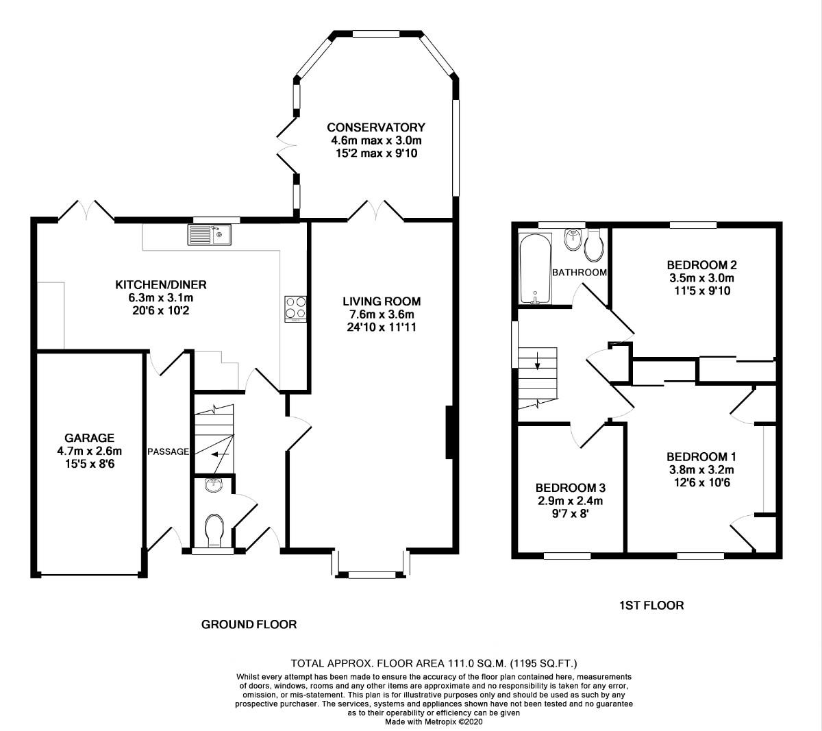 Floorplans For Ashtrees Road, Woodley, Reading