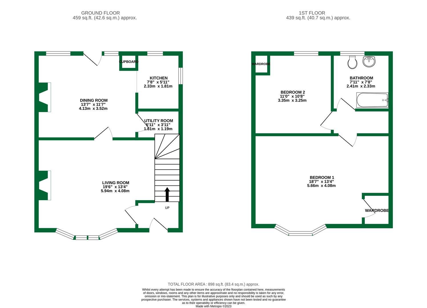 Floorplans For Hall Cottages, Crazies Hill, Reading