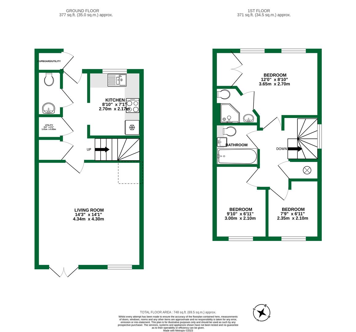 Floorplans For Badgers Rise, Woodley, Reading