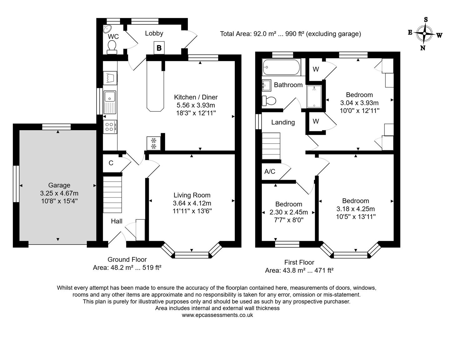 Floorplans For Croft Road, Bath