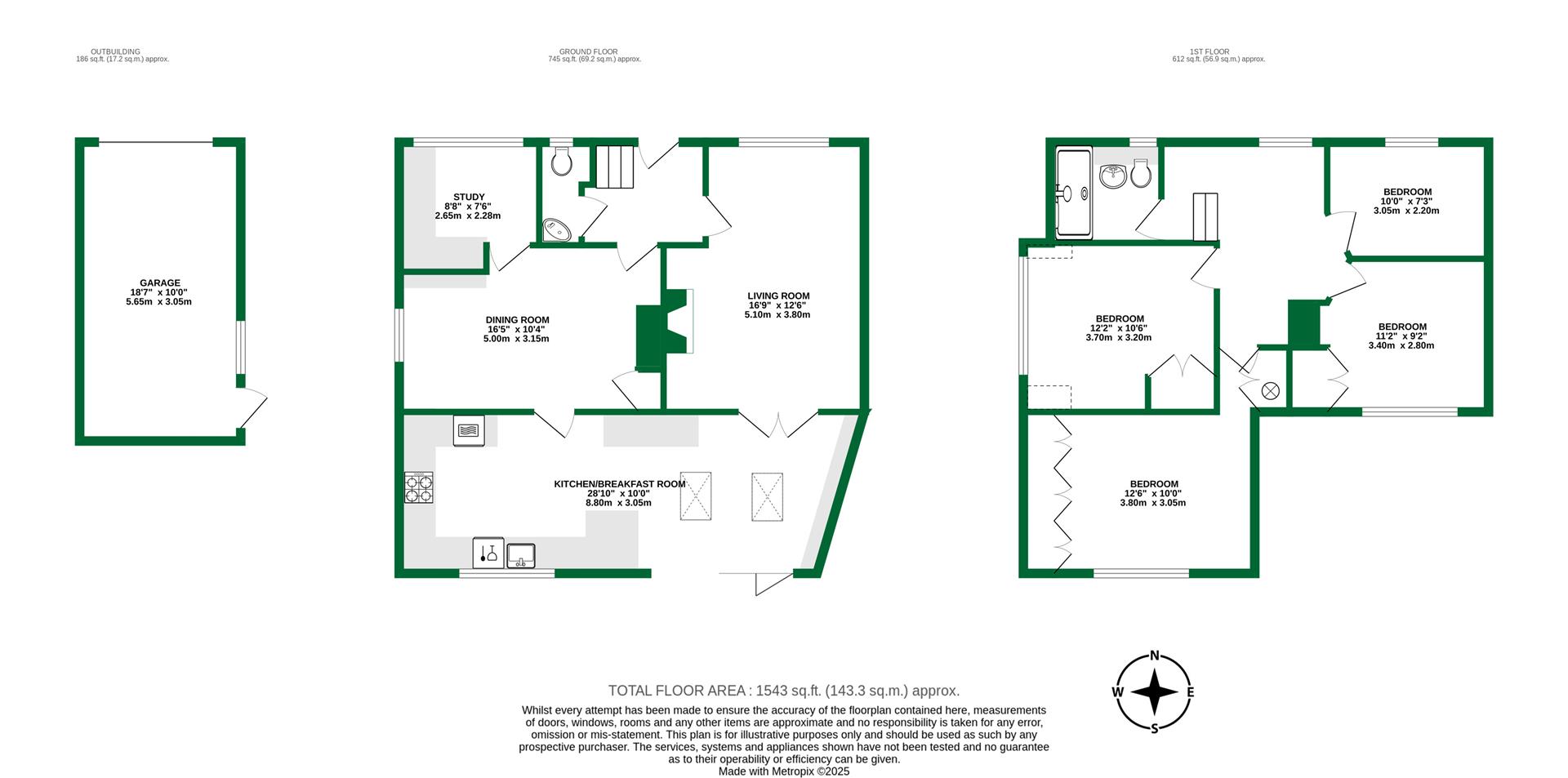 Floorplans For Downfield Road, Waltham St. Lawrence, Reading, Berkshire, RG10