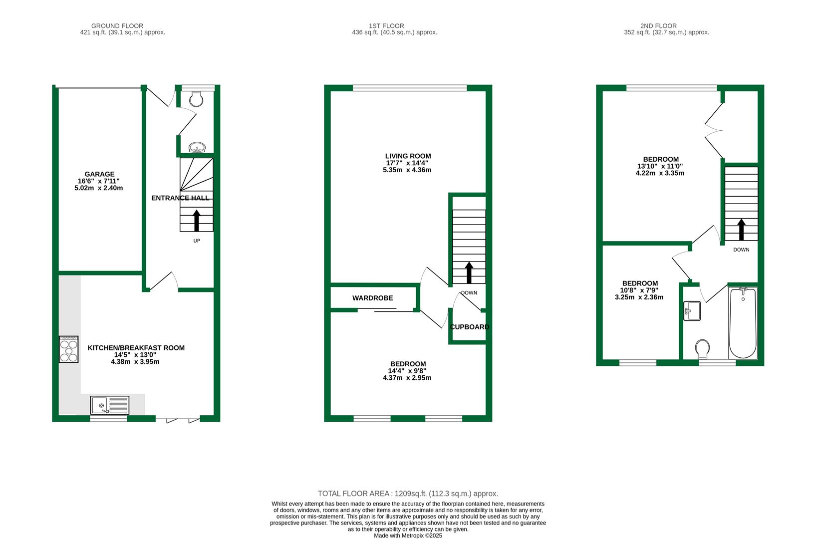 Floorplans For Headley Close, Woodley, Reading