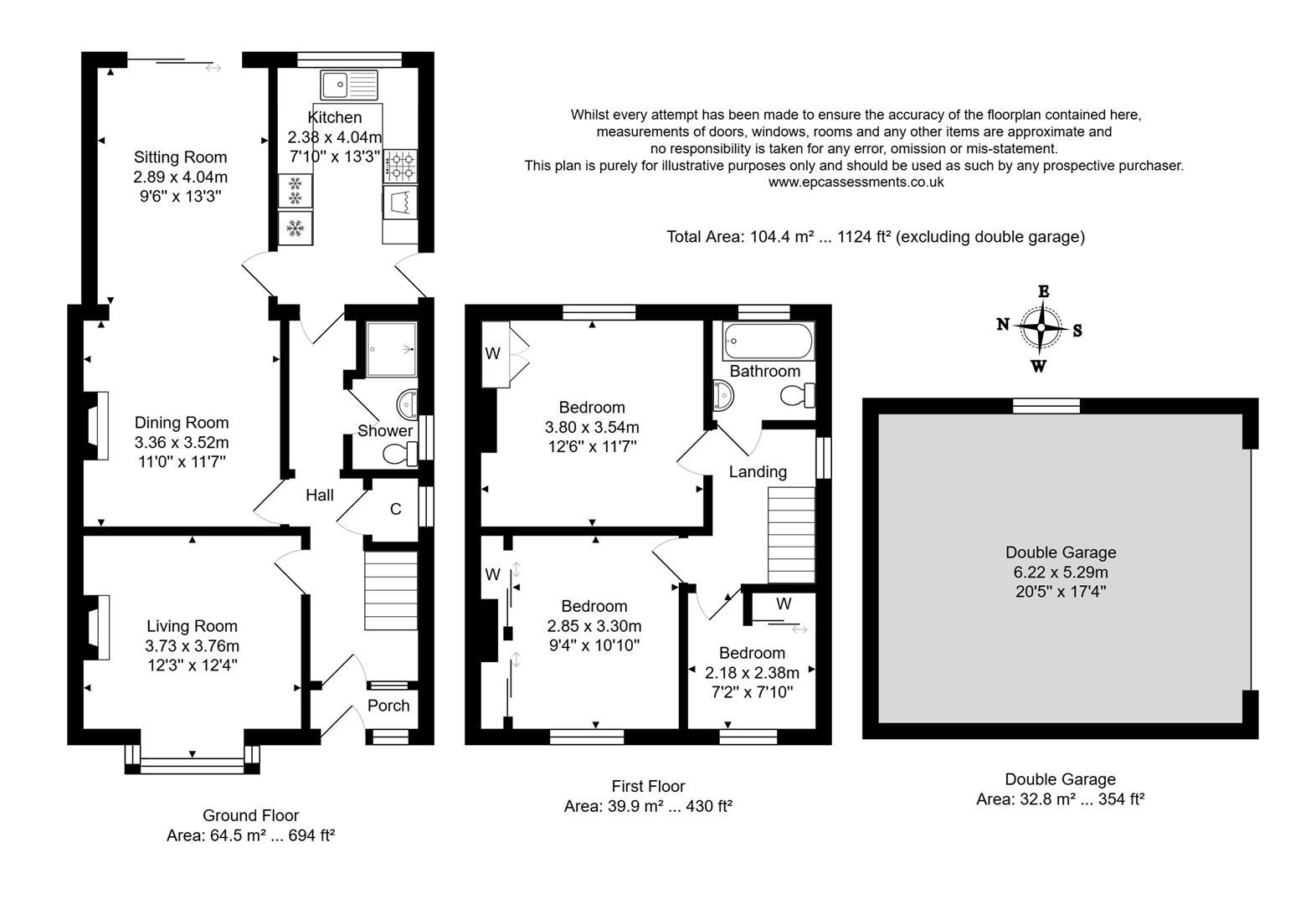 Floorplans For Down Lane, Bathampton, Bath