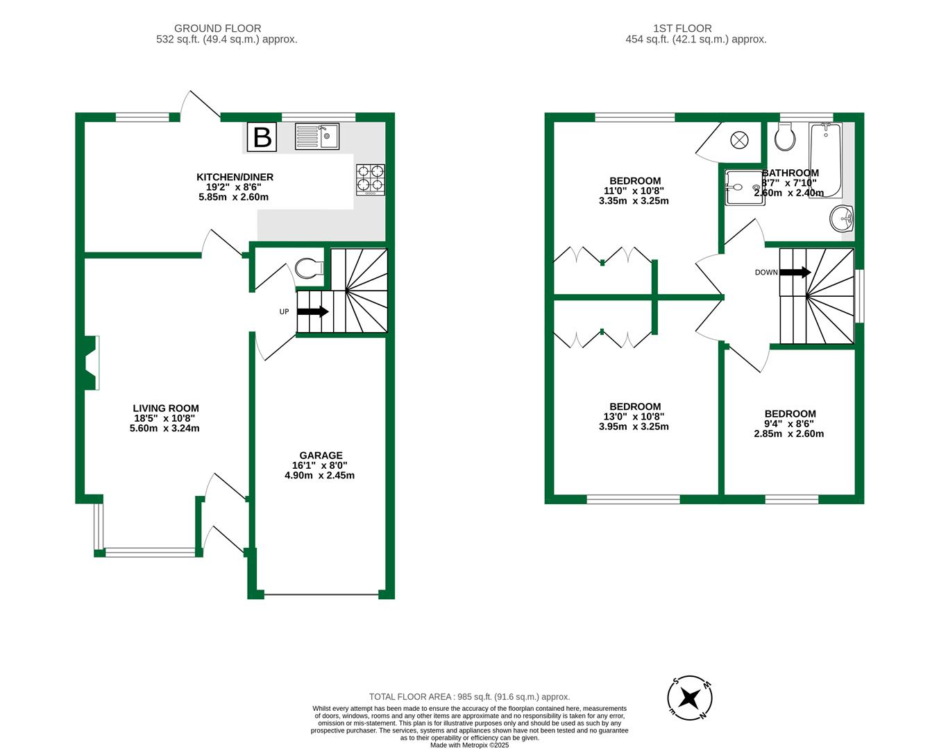 Floorplans For Rose Close, Woodley, Reading