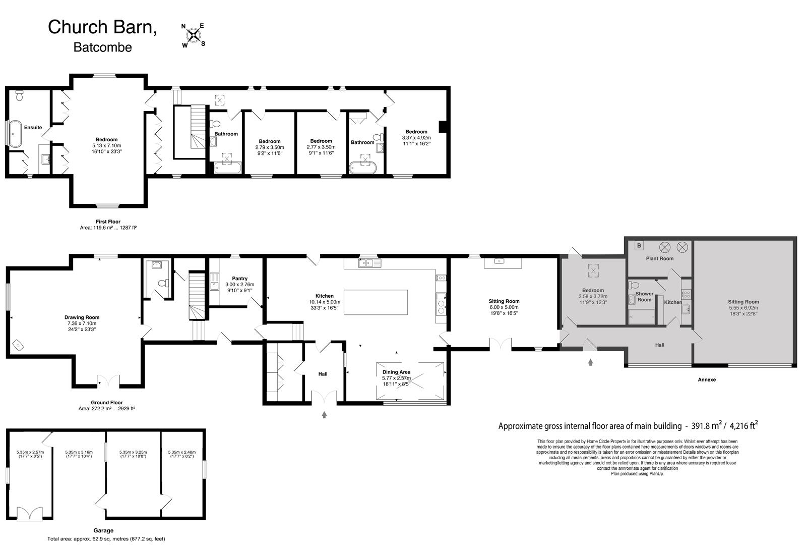 Floorplans For Batcombe, Shepton Mallet
