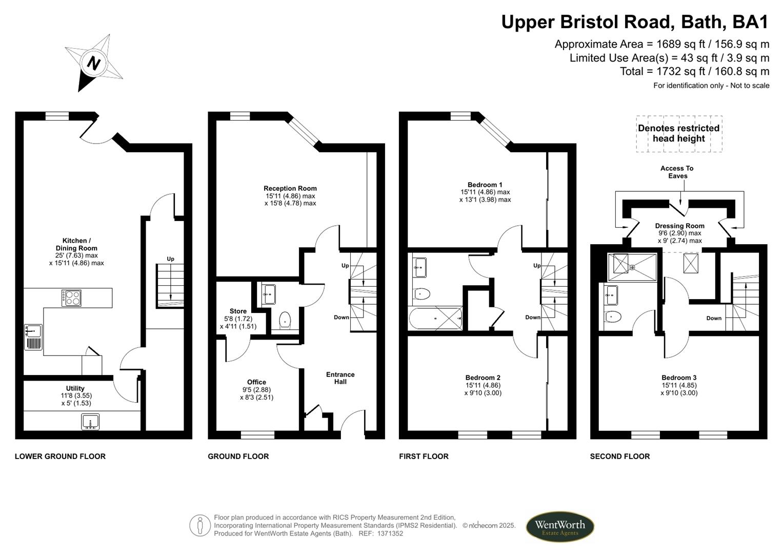 Floorplans For Monmouth Place, Upper Bristol Road, Bath