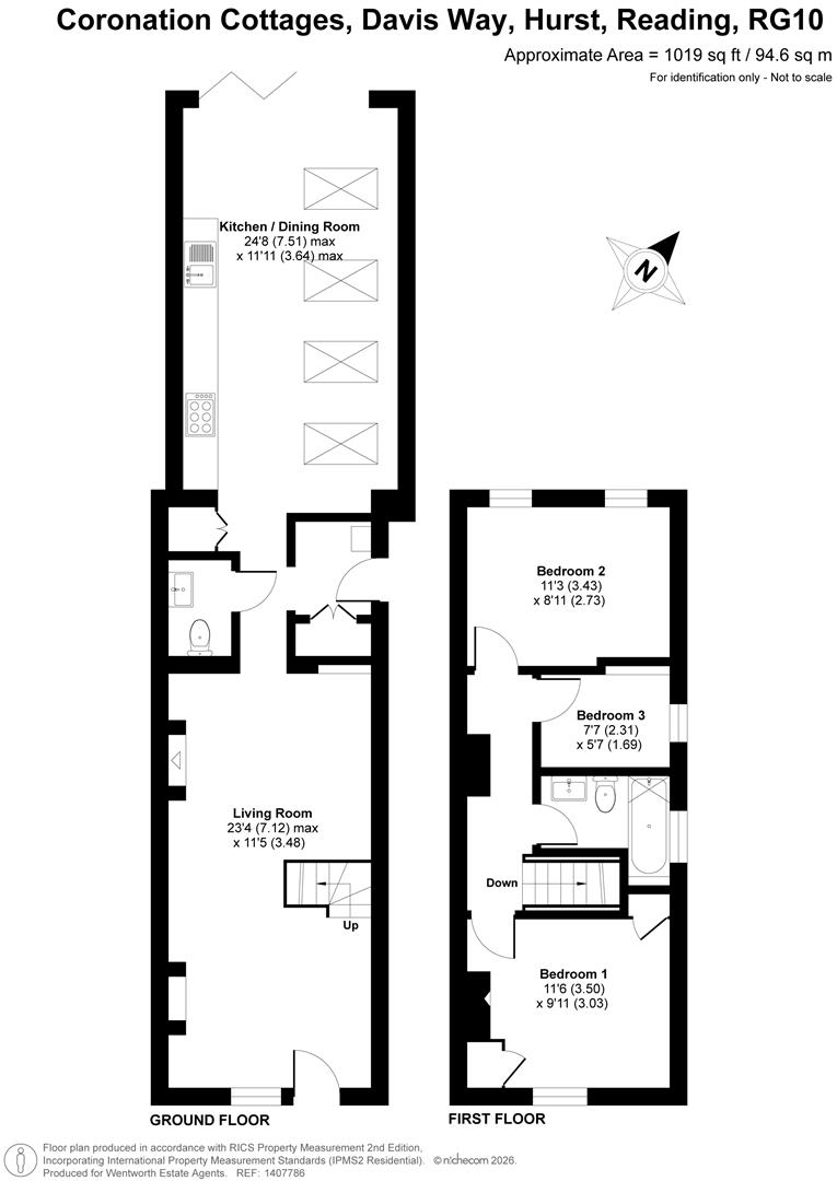 Floorplans For Davis Way, Hurst, Berkshire, RG10