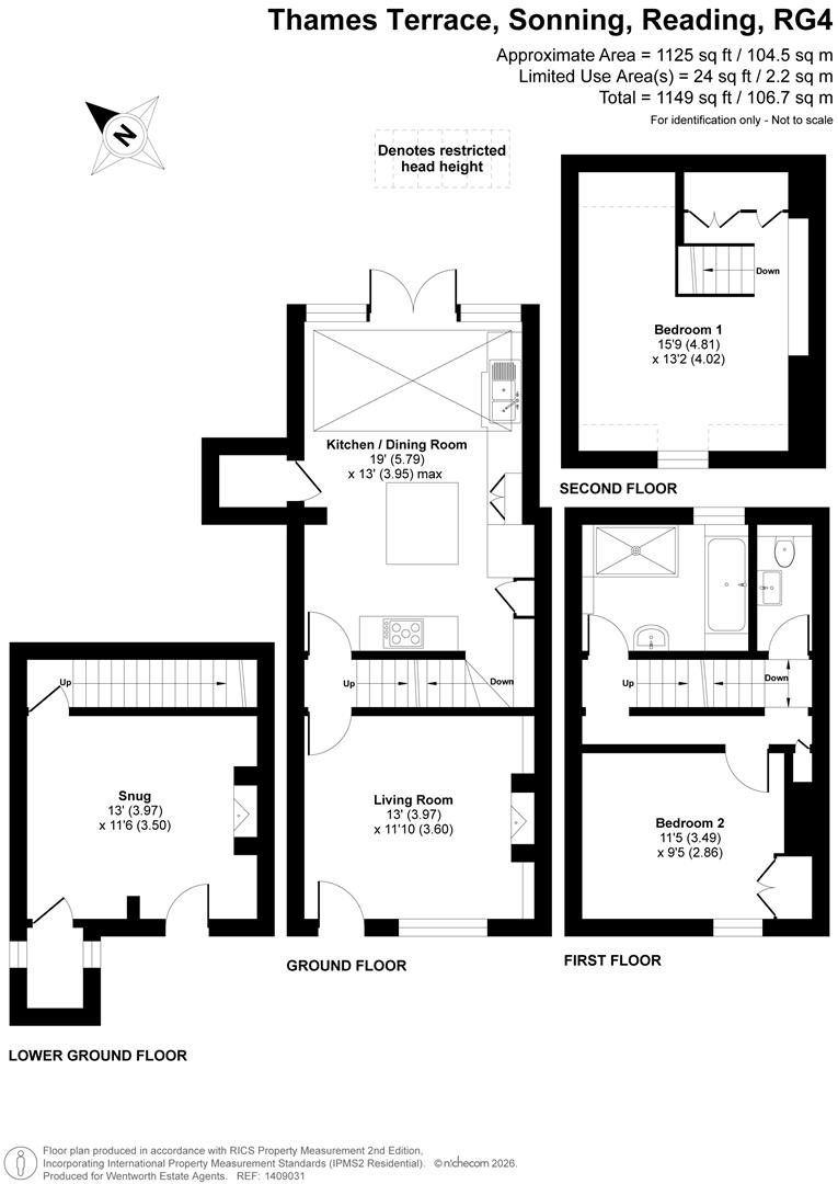 Floorplans For Thames Terrace, Sonning, Berkshire, RG4