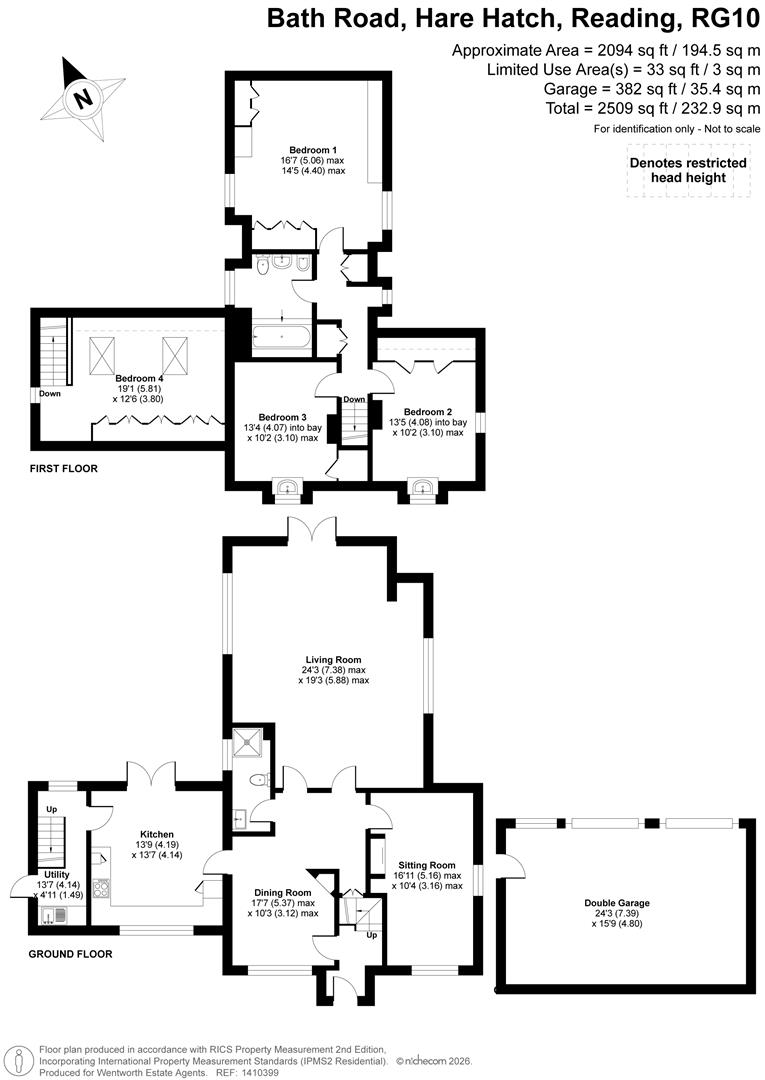 Floorplans For Bath Road, Hare Hatch, Reading, Berkshire, RG10