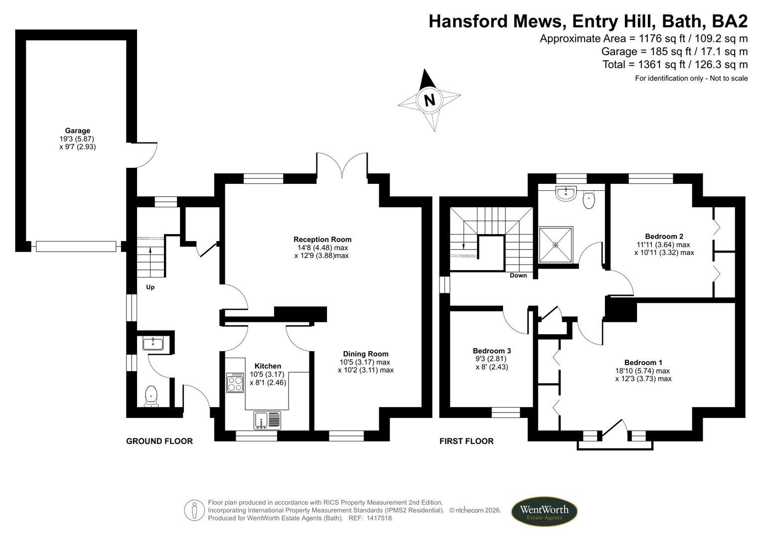 Floorplans For Entry Hill, Bath