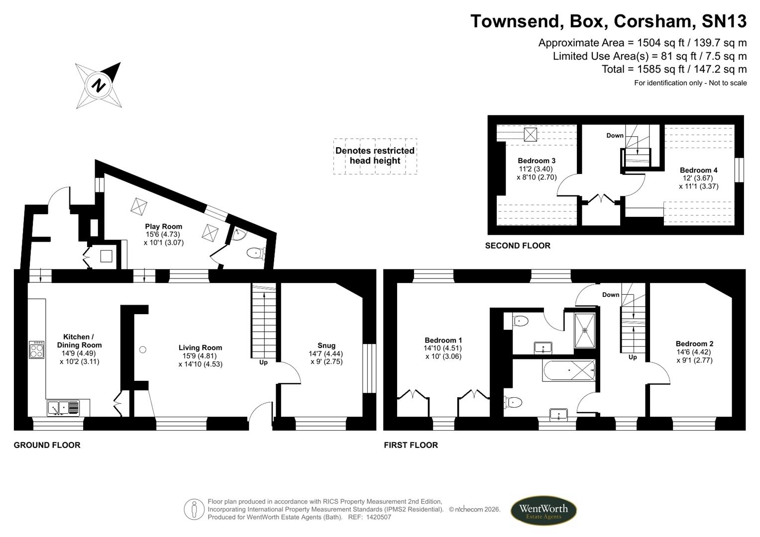Floorplans For Townsend, Box, Corsham