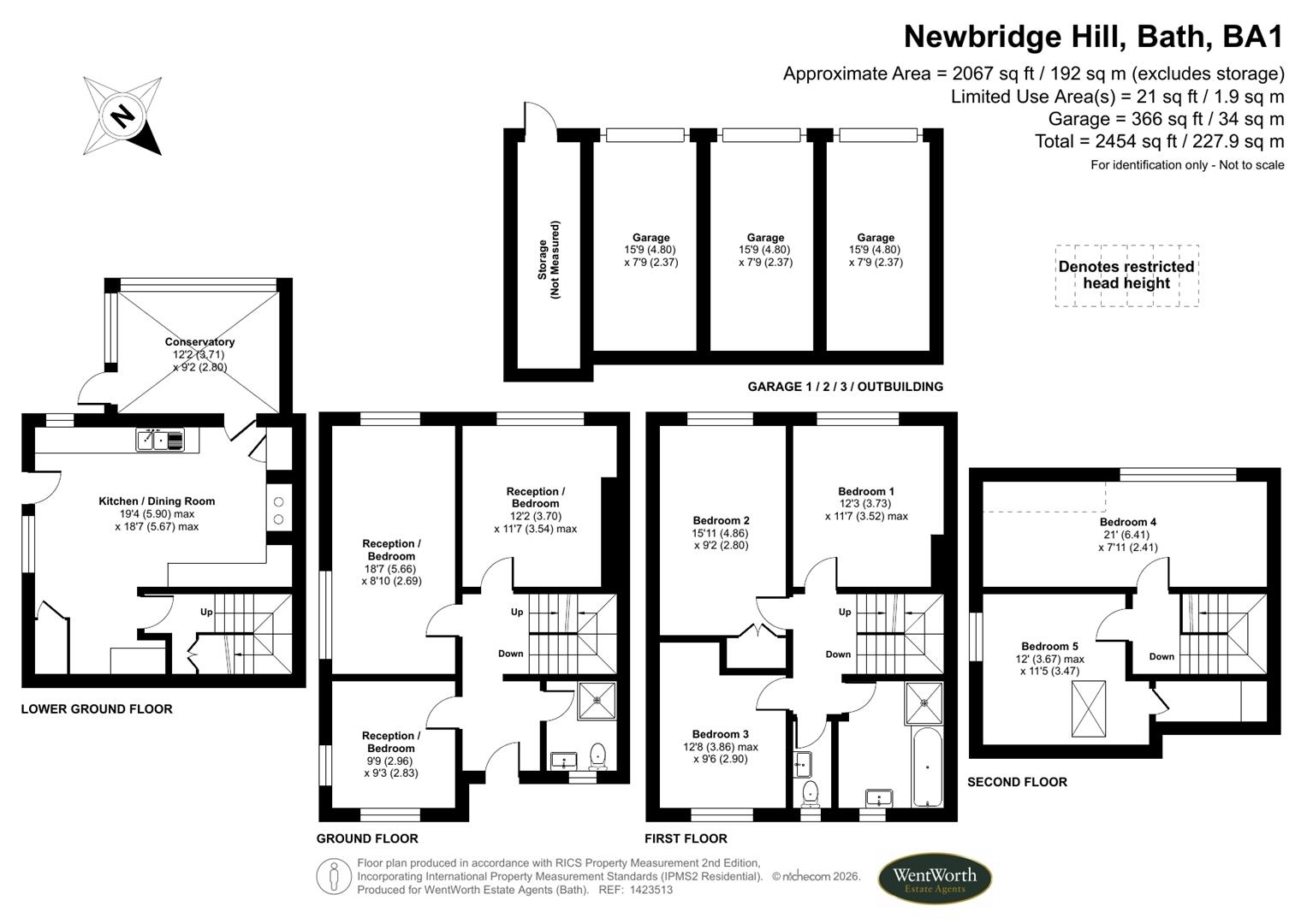 Floorplans For Newbridge Hill, Bath