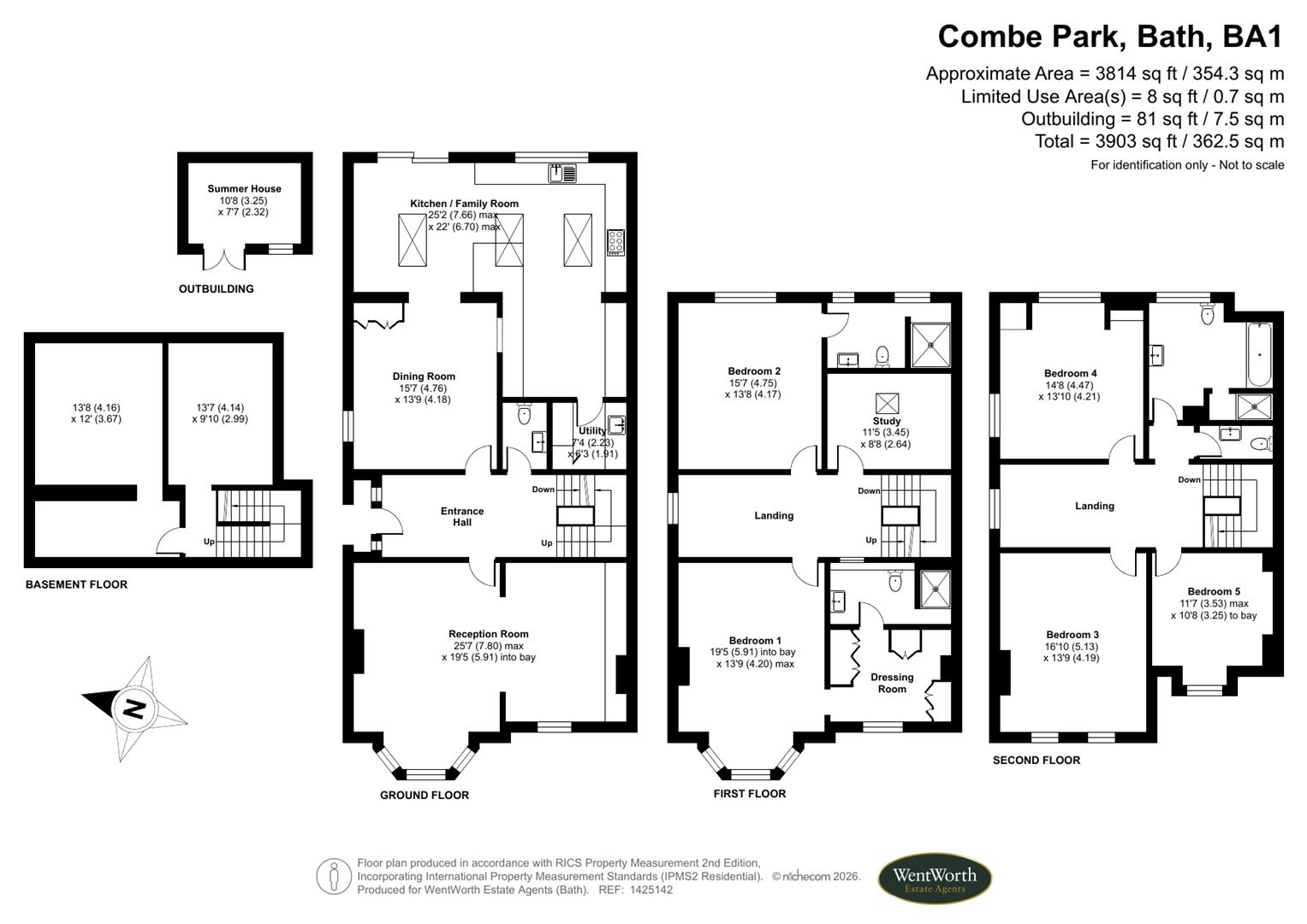 Floorplans For Combe Park, Bath