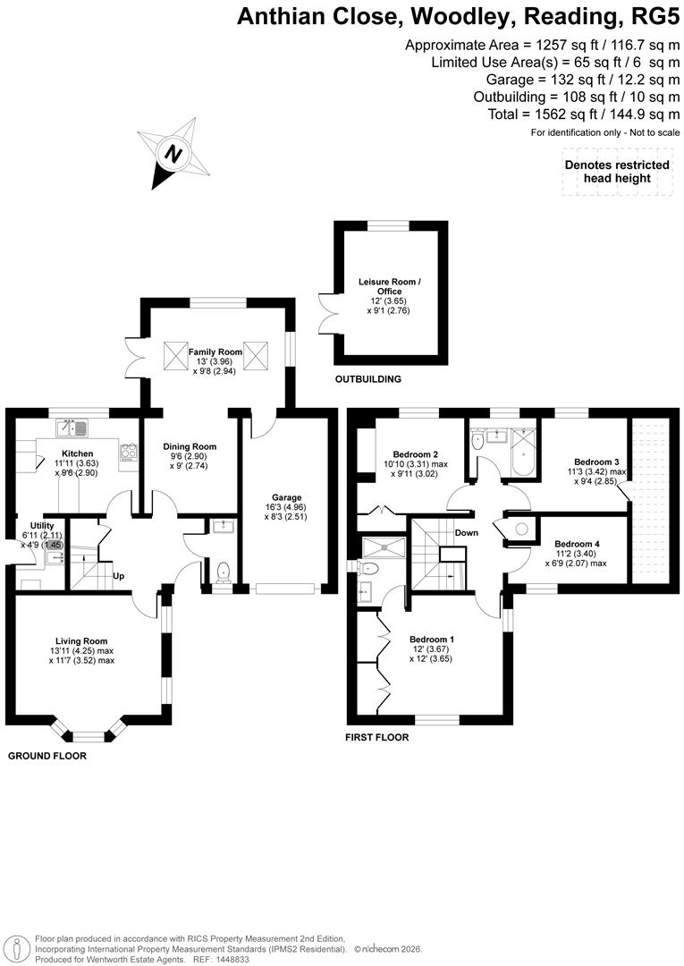 Floorplans For Anthian Close, Woodley, Reading, Berkshire, RG5