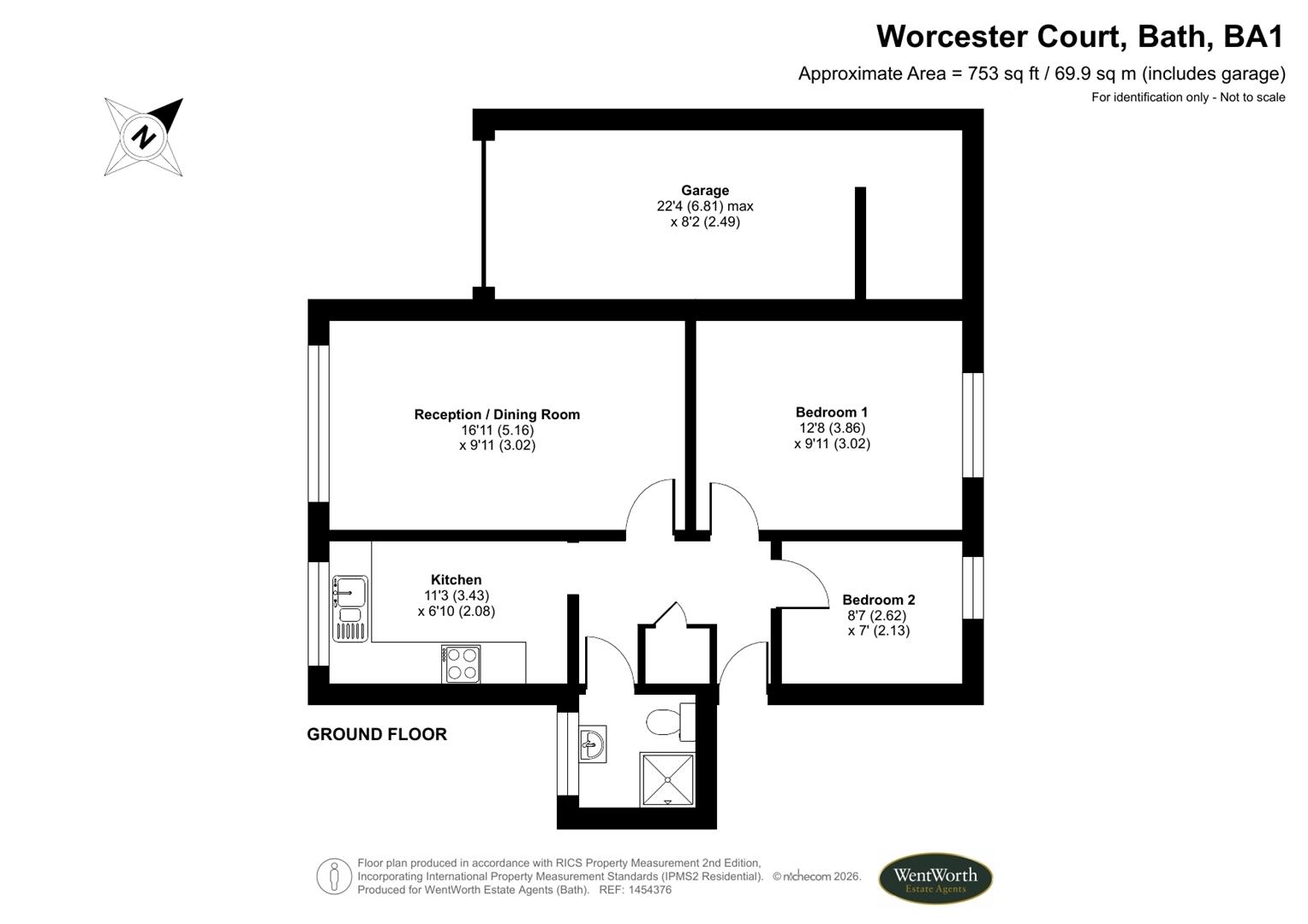 Floorplans For Worcester Court, Bath