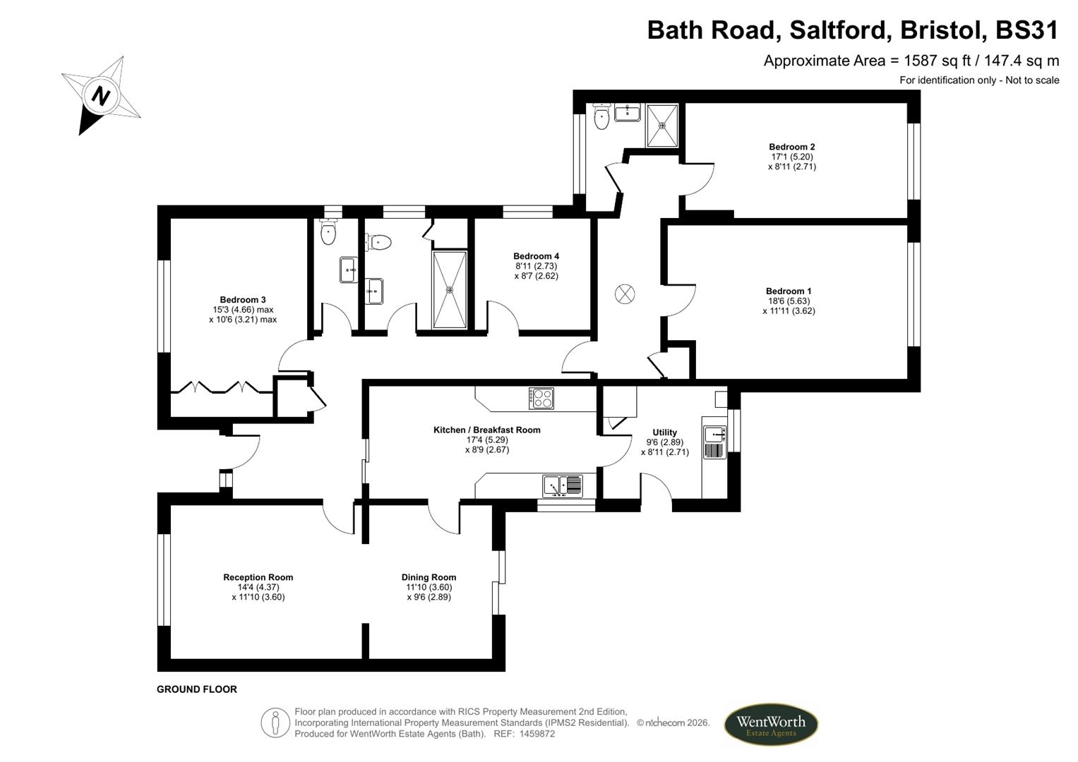 Floorplans For Bath Road, Saltford,, Bristol