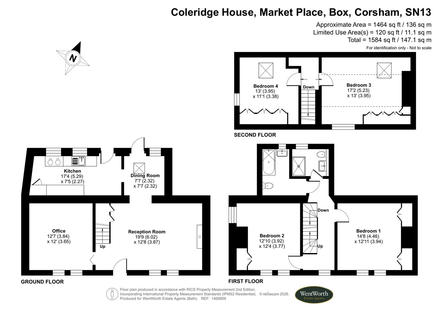 Floorplans For Market Place, Box, Corsham