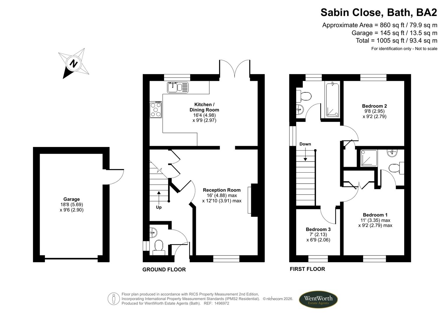 Floorplans For Sabin Close, Bath