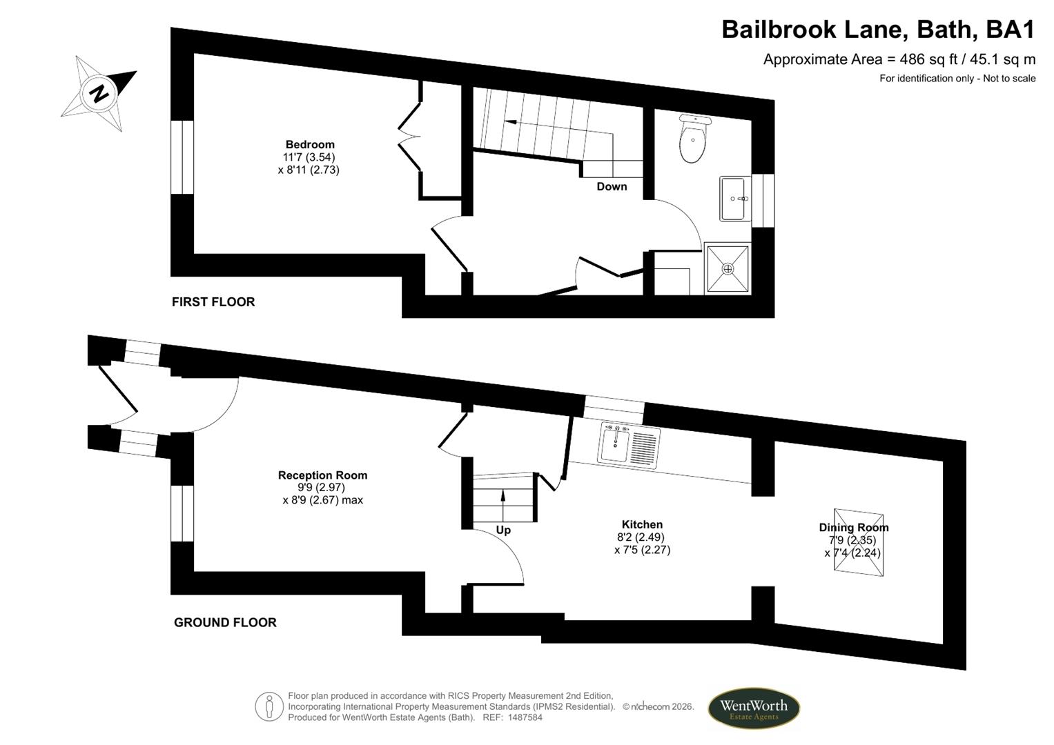 Floorplans For Bailbrook Lane, Bath